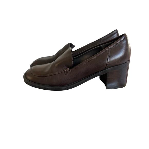 90'S VTG. BROWN CHUNKY LOAFERS SLIP ON LIZ CLAIBORNE SZ. 7 LIKE NEW - Picture 6 of 8